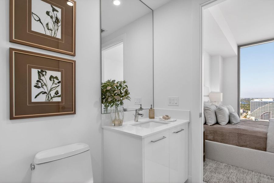 Furnished interior view inside a new home in , Fort Lauderdale (Image 26).