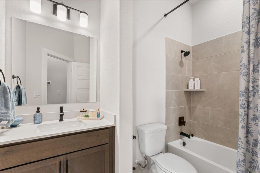 Furnished interior view inside a new home in Mayfair - Select Garden Series, New Braunfels (Image 16). Furnished interior view inside a new home in Mayfair - Select Garden Series, New Braunfels (Image 16).