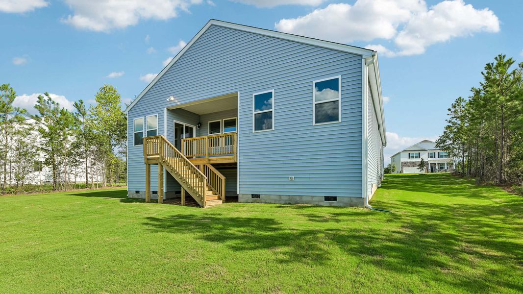 Exterior details and patio area of a home in Baker Farm, Youngsville (Image 18).