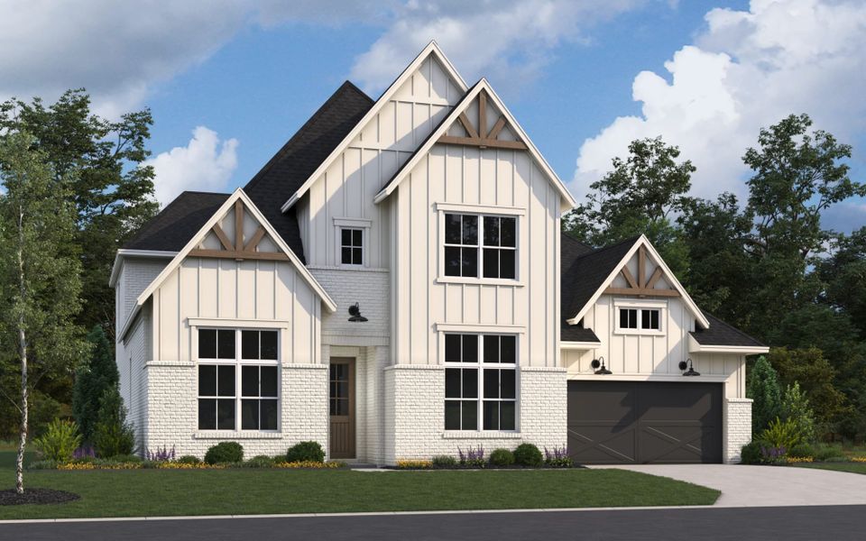 Representative exterior photo of a completed home built from the 5071 by Tradition Homes in The Parks at Wilson Creek, Celina, TX (Image 19).