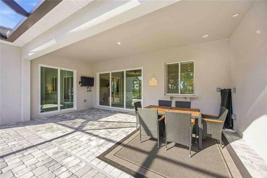 Exterior details and patio area of a home in Wellen Park Golf & Country Club, Venice (Image 18).