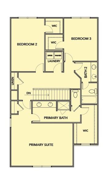 2D floor plan layout for the Manor by Kerley Family Homes in Sawmill Creek, Austell, GA (Image 4).