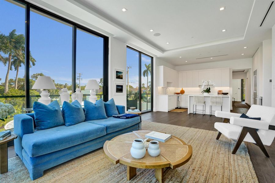 Furnished interior view inside a new home in , Delray Beach (Image 7). Furnished interior view inside a new home in , Delray Beach (Image 7).