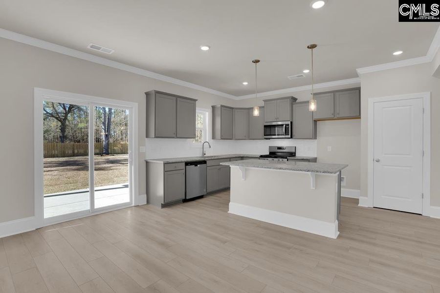 Furnished interior view inside a new home in Cottages at Roofs Pond, West Columbia (Image 6).