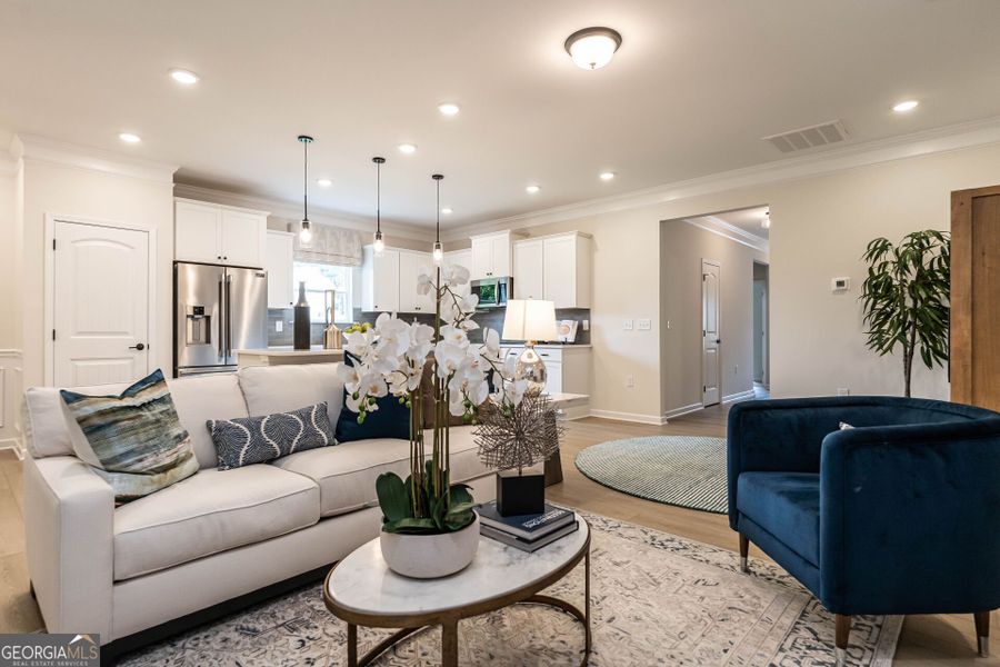 Furnished interior view inside a new home in Cobblestone Crossing Commons, Byron (Image 6).
