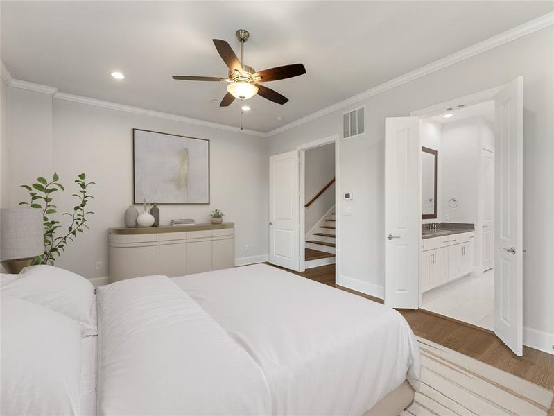 Image virtually staged to show use of space.