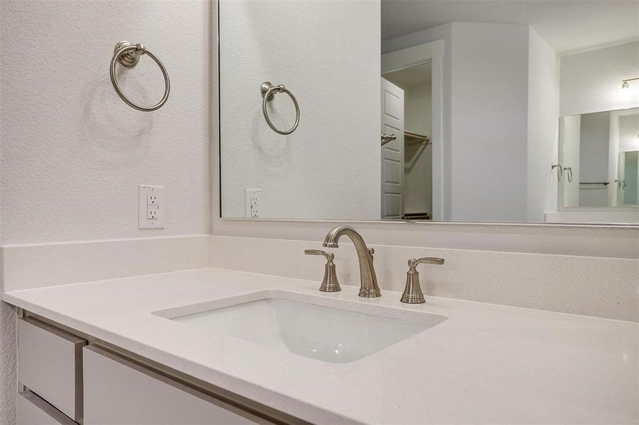 Bathroom featuring vanity