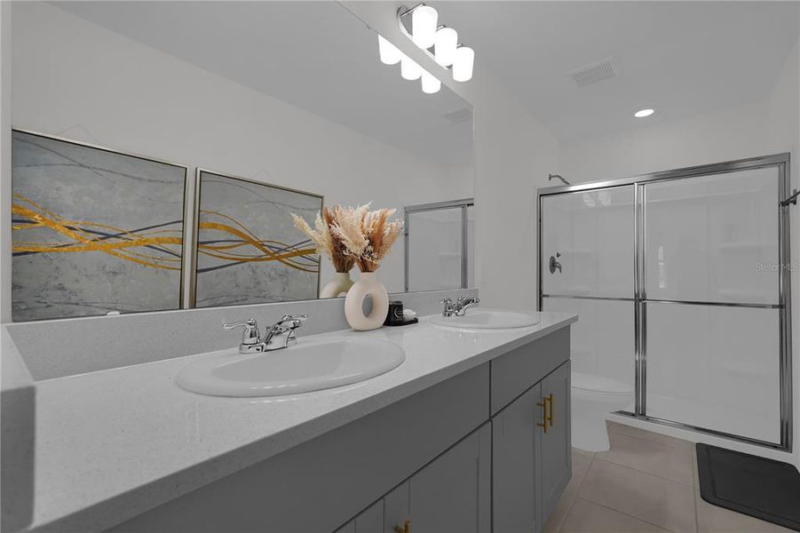 Furnished interior view inside a new home in , Kissimmee (Image 18).