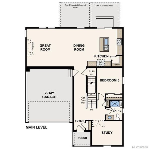 2D floor plan layout of this home in Bella Vista, Lochbuie, CO (Image 3).