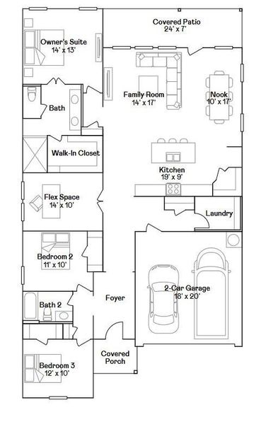 2D floor plan layout of this home in Still Creek Ranch: Classic Collection, Richmond, TX (Image 3). 2D floor plan layout of this home in Still Creek Ranch: Classic Collection, Richmond, TX (Image 3).