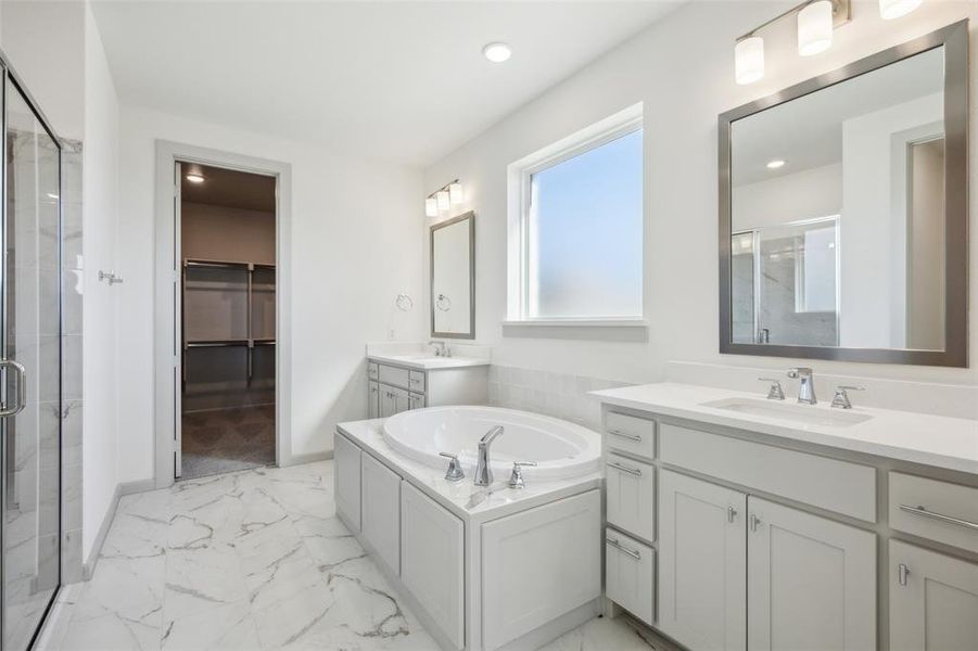 Plenty of space for two in this wonderful owner's bath.