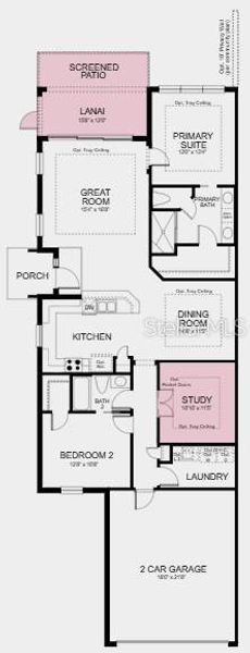 2D floor plan layout of this home in Skye Ranch Community Group Page, Sarasota, FL (Image 3).