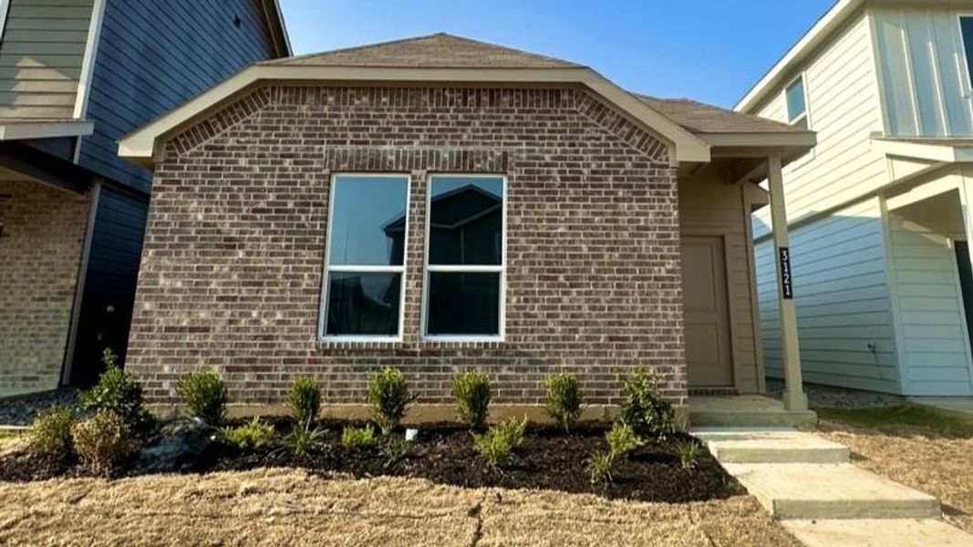 Front Elevation - D.R. Horton's Acorn Floorplan Elevation B - All Home and community information, including pricing, included features, terms, availability and amenities, are subject to change at any time without notice or obligation. All Drawings, pictures, photographs, video, square footages, floor plans, elevations, features, colors and sizes are approximate for illustration purposes only and will vary from the homes as built. Front Elevation - D.R. Horton's Acorn Floorplan Elevation B - All Home and community information, including pricing, included features, terms, availability and amenities, are subject to change at any time without notice or obligation. All Drawings, pictures, photographs, video, square footages, floor plans, elevations, features, colors and sizes are approximate for illustration purposes only and will vary from the homes as built.