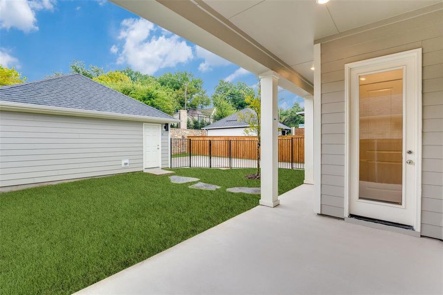 View of yard with a patio area