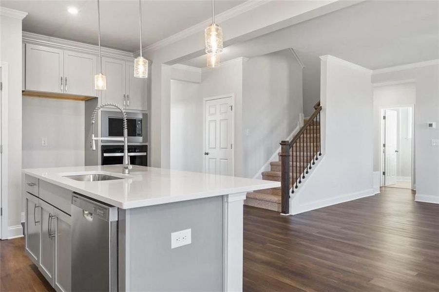 Furnished interior view inside a new home in Wehunt Meadows, Hoschton (Image 46).