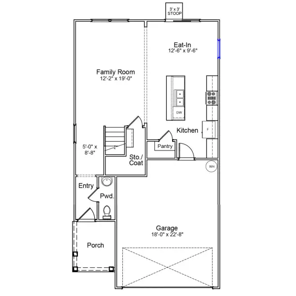 2D floor plan layout of this home in Laurinton Farms, Hopkins, SC (Image 3).