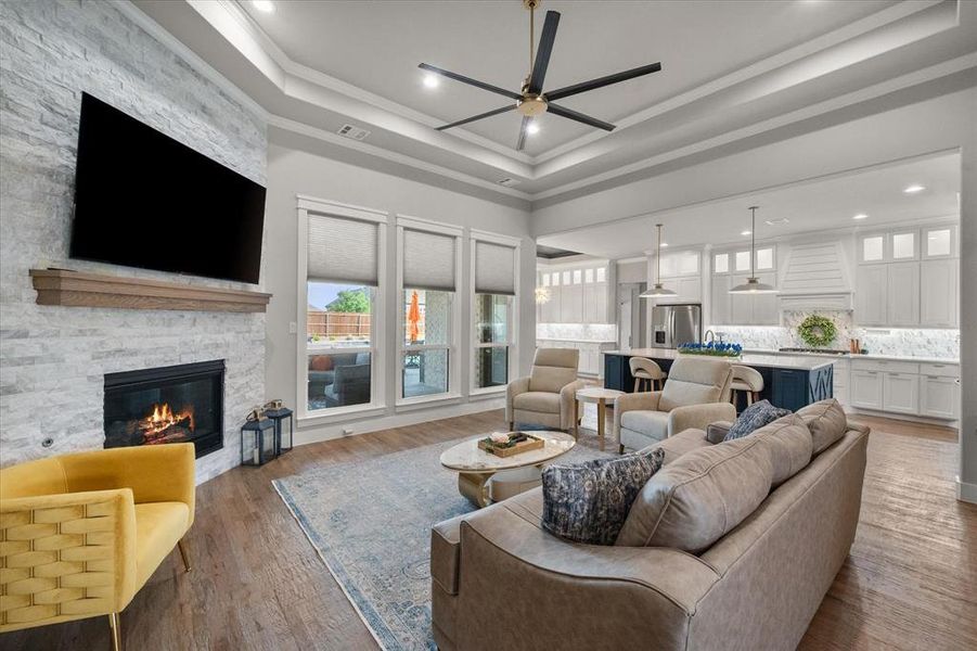 Beautiful tray ceiling