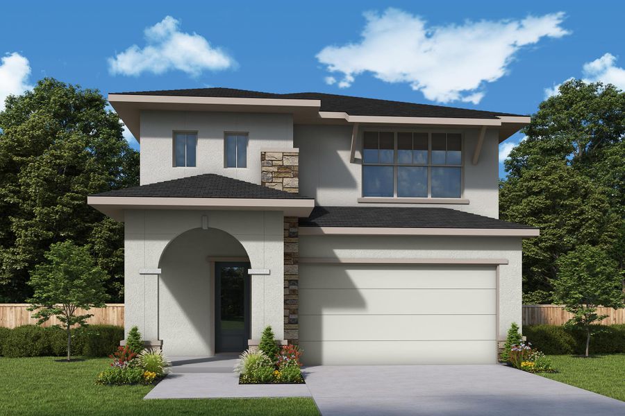 Representative exterior photo of a completed home built from the The Redwing by David Weekley Homes in Vistera of Venice – Garden Series, Nokomis, FL (Image 2).