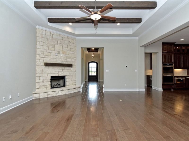 Representative unfurnished interior of a home built from the Avalon by Giddens Homes in Scofield Farms Estates, Georgetown (Image 196).