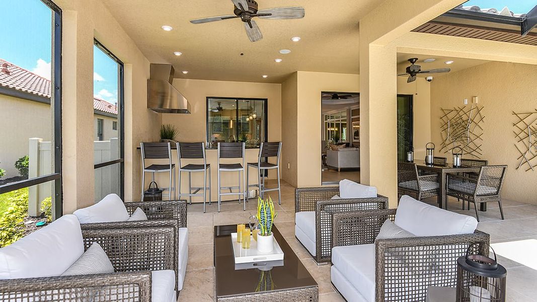 Representative furnished interior of a home built from the Lazio by Taylor Morrison in Esplanade at Wiregrass Ranch, Wesley Chapel (Image 28).