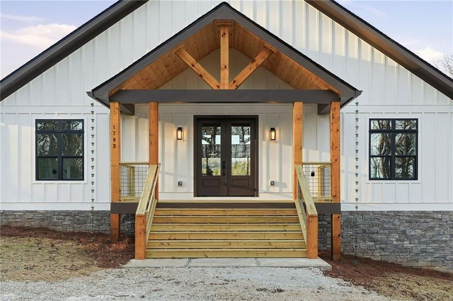 Exterior details and patio area of a home in , Ranger (Image 25).