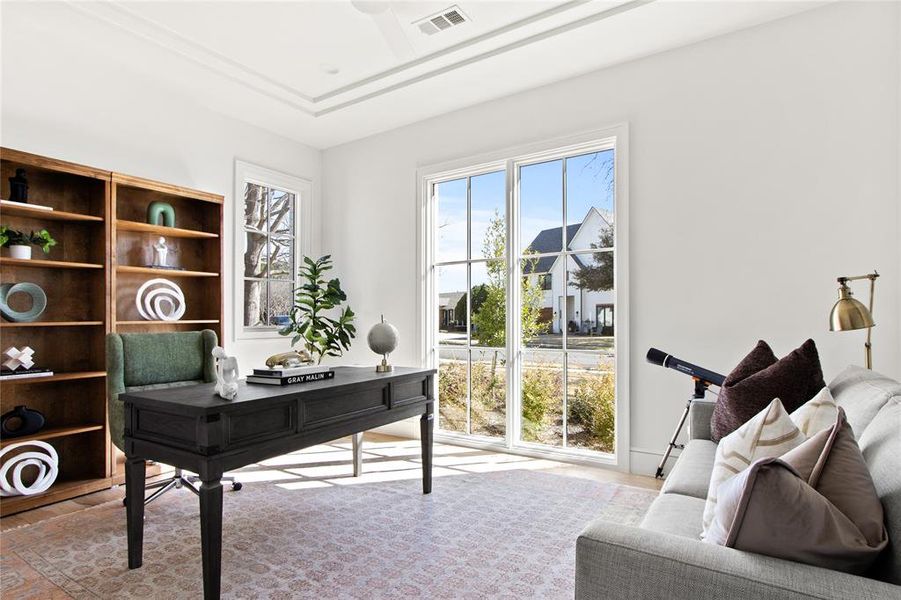 Furnished interior view inside a new home in , Dallas (Image 29).