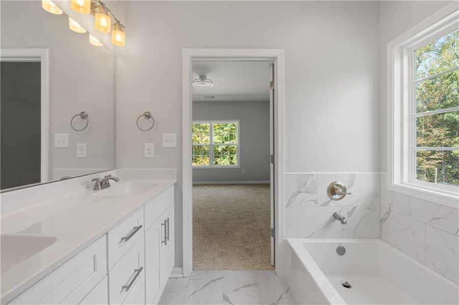 Furnished interior view inside a new home in , Gray (Image 13).