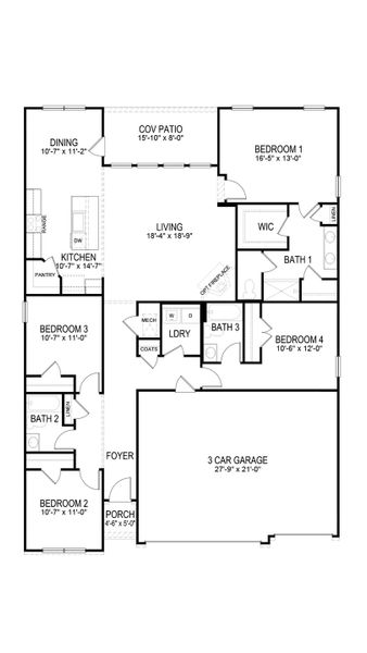 2D floor plan layout of this home in Catlett Cove, Knoxville, TN (Image 2).