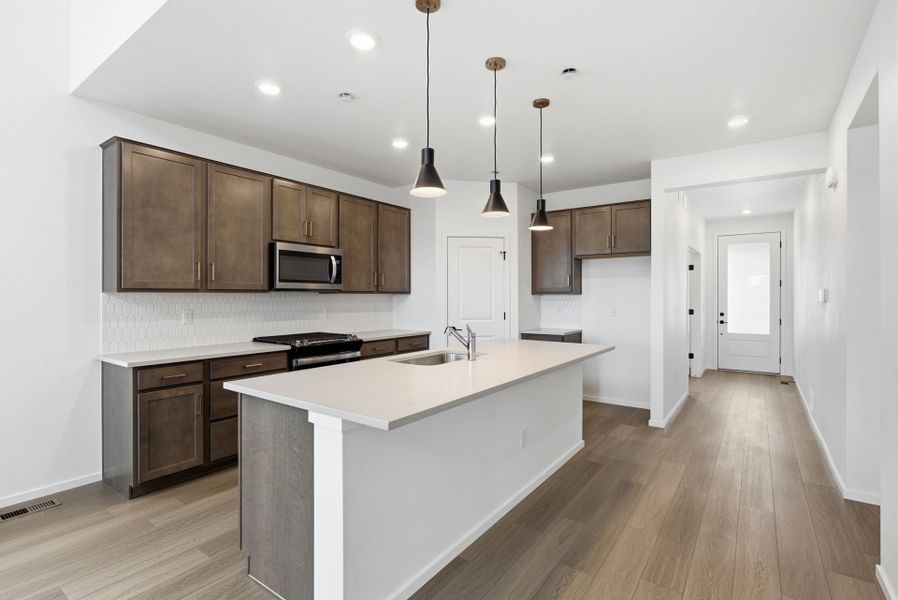 Furnished interior view inside a new home in Harvest Crossing, Aurora (Image 13).