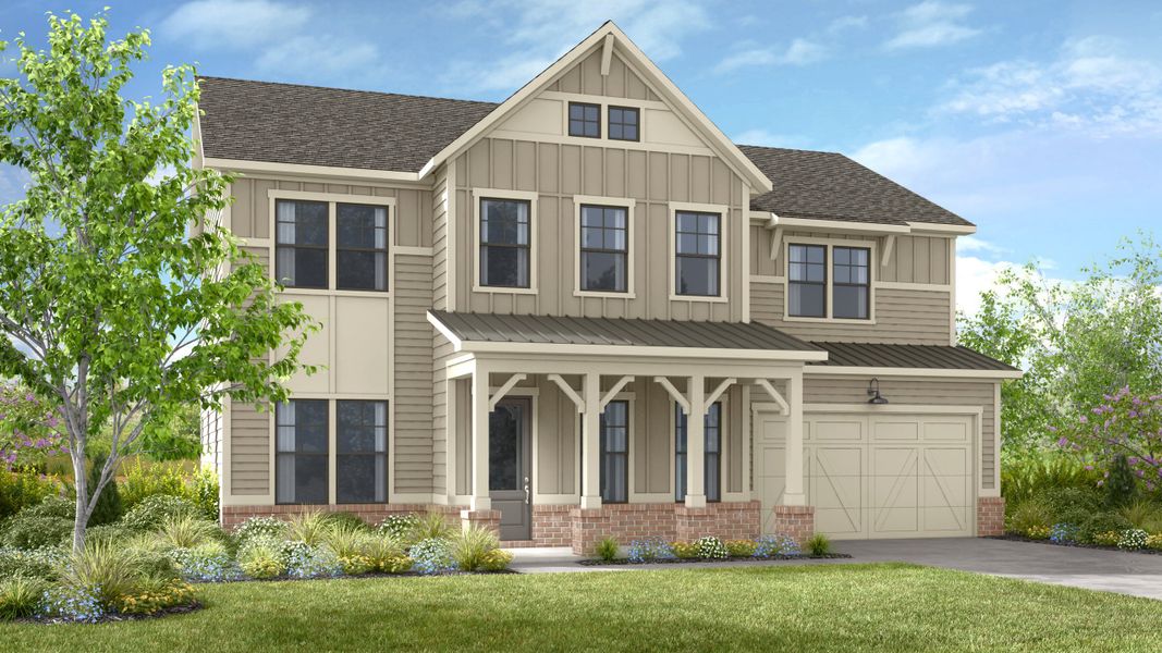 Representative exterior photo of a completed home built from the Lombardy by Taylor Morrison in Wayt Farm, Cumming, GA (Image 3).