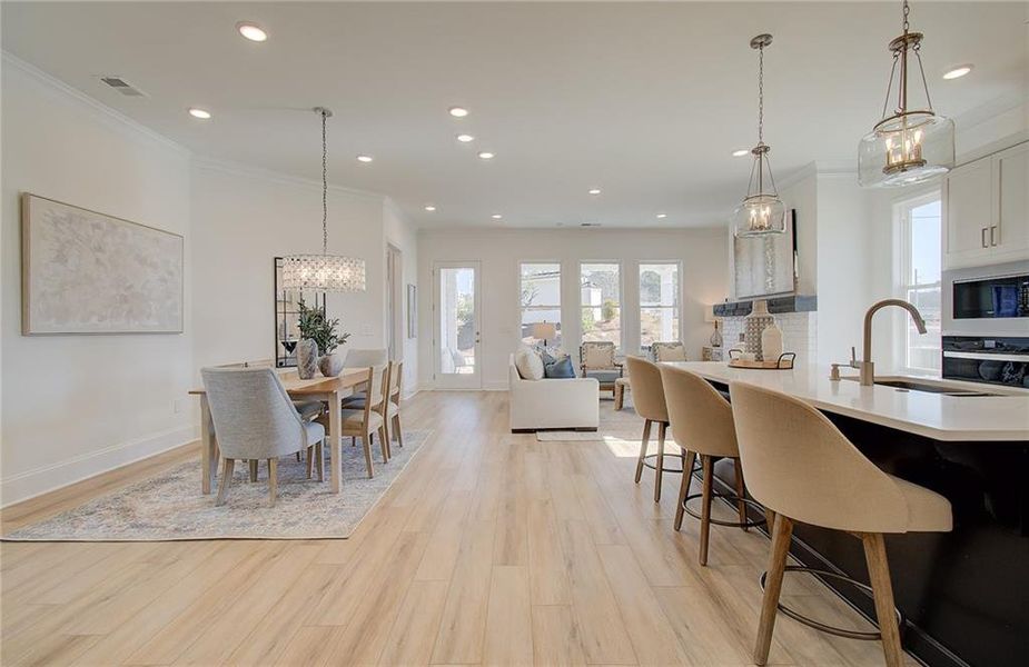 Furnished interior view inside a new home in Courtyards at Traditions, Cumming (Image 42).