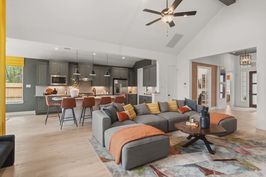 Representative furnished interior of a home built from the Bradford by Chesmar Homes in Artavia, Conroe (Image 8).