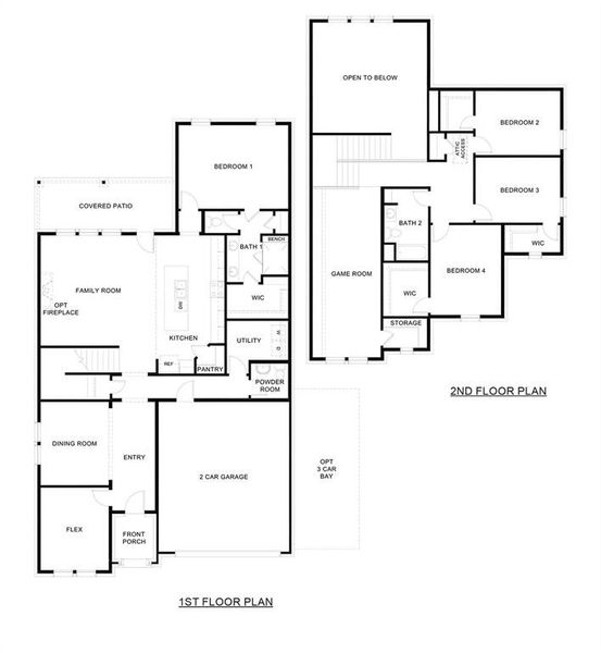 2D floor plan layout of this home in Silverado, Aubrey, TX (Image 2). 2D floor plan layout of this home in Silverado, Aubrey, TX (Image 2).