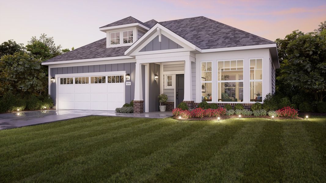 Representative exterior photo of a completed home built from the Palazzo by Epcon Communities in The Courtyards at Stewarts Creek, Smyrna, TN (Image 26).