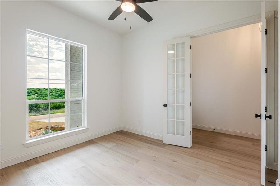 Office or bedroom with a closet space. Office or bedroom with a closet space.