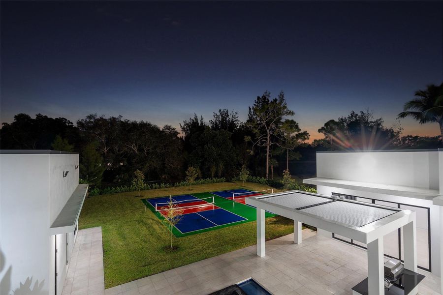 Exterior details and patio area of a home in , Parkland (Image 2).