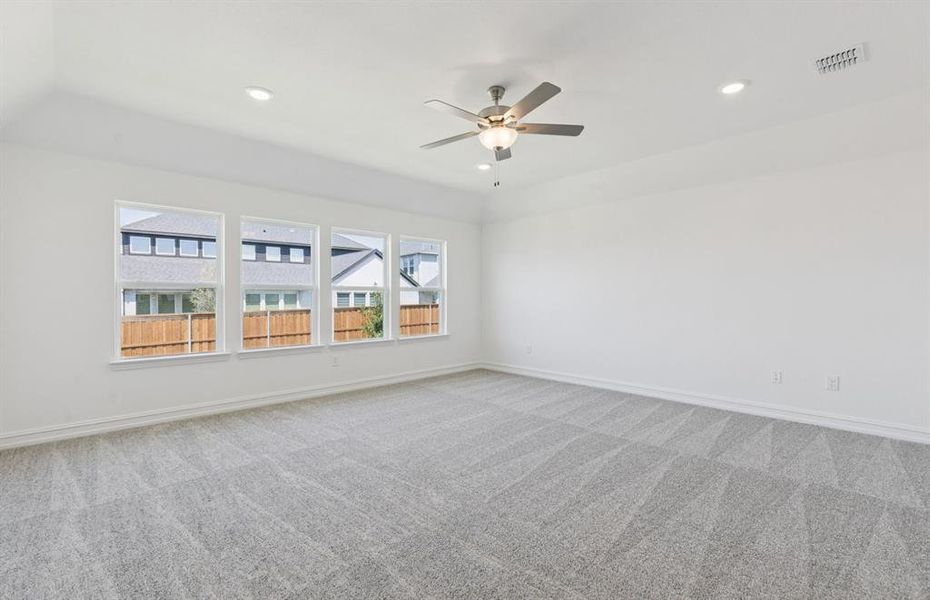 Large windows in upstairs game room Large windows in upstairs game room