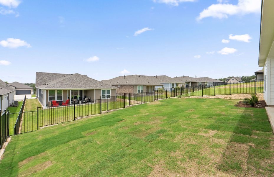 Exterior details and patio area of a home in Sun City Texas, Georgetown (Image 29).