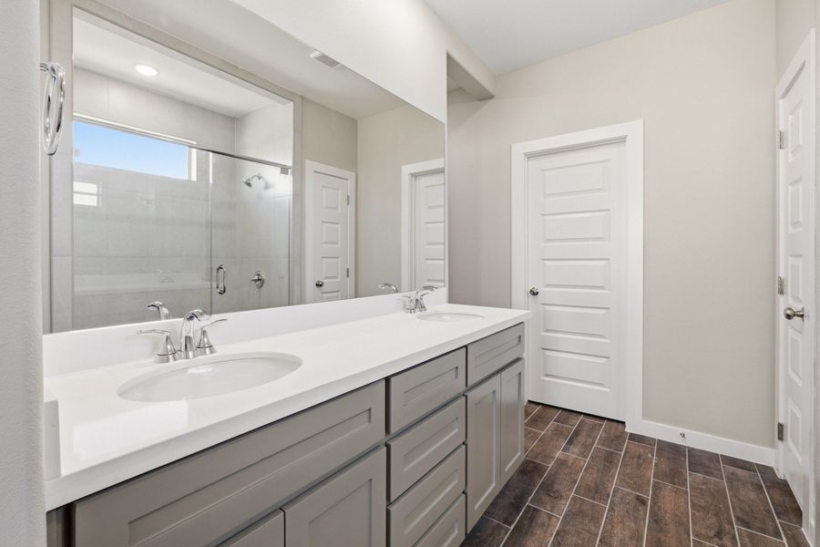 Furnished interior view inside a new home in The Heights at Riverbend II, Brownsville (Image 5).