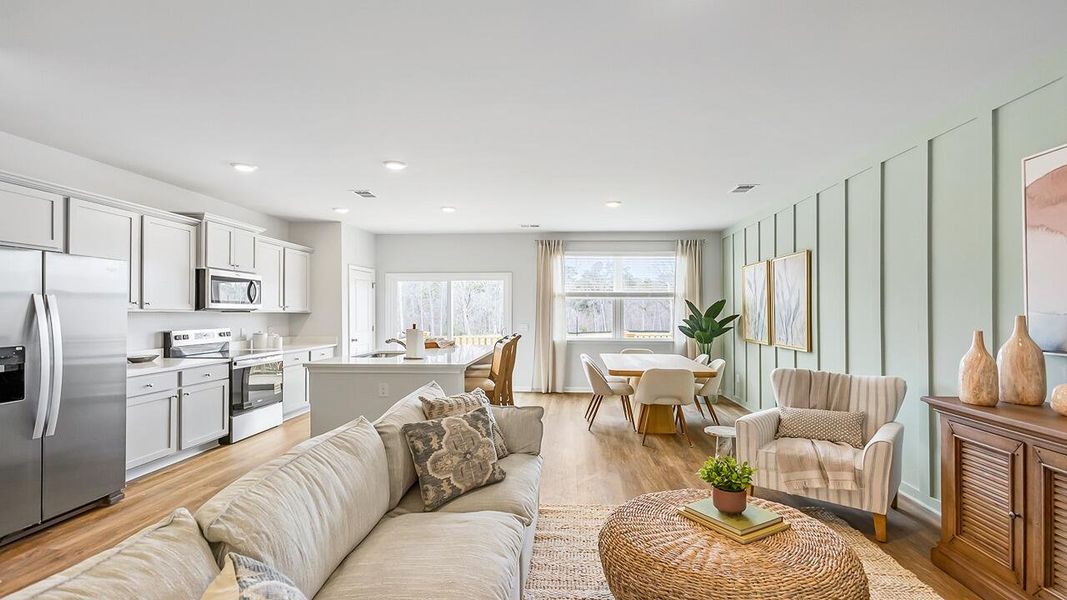 Furnished interior view inside a new home in Carolina Groves Townhomes, Moncks Corner (Image 5).