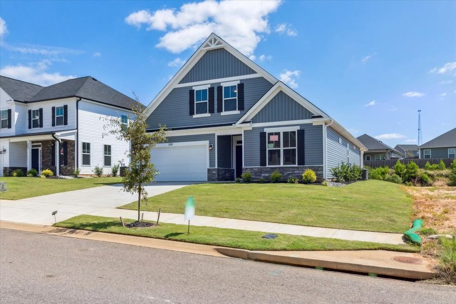 Front exterior of a new home in Windsor, North Augusta, SC, highlighting curb appeal (Image 25).