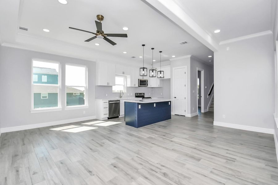 Furnished interior view inside a new home in , Dickinson (Image 5).