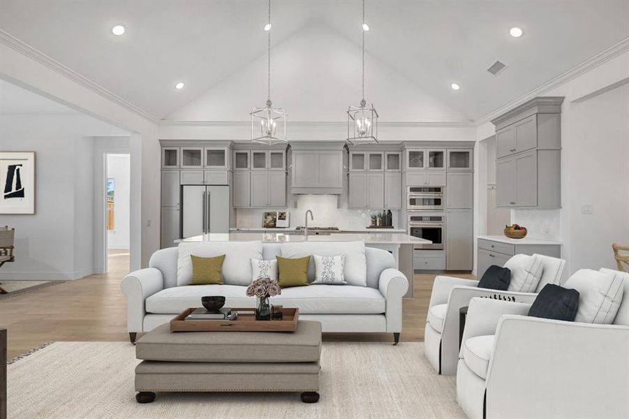 Furnished interior view inside a new home in Sterling Greene, Arlington (Image 5). Furnished interior view inside a new home in Sterling Greene, Arlington (Image 5).