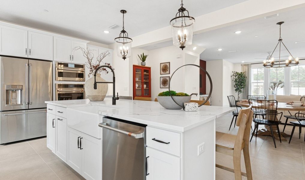 Kitchen with white apron front sink Kitchen with white apron front sink