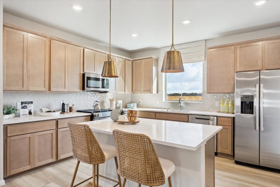 Representative furnished interior of a home built from the Jefferson (T) by Autograph Homes in Aldeana, Bonney (Image 7).