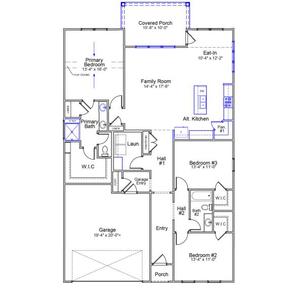 2D floor plan layout of this home in Cornerstone, Anderson, SC (Image 2). 2D floor plan layout of this home in Cornerstone, Anderson, SC (Image 2).