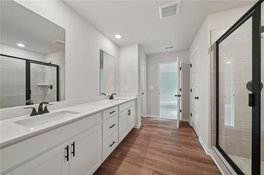 Furnished interior view inside a new home in Vines at Mill Creek - Estate Series, Braselton (Image 8).
