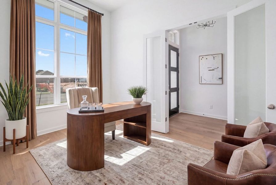 Furnished interior view inside a new home in Santa Rita Ranch, Liberty Hill (Image 8).