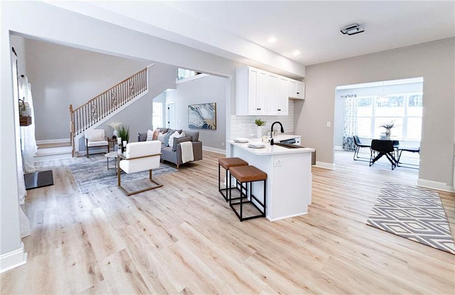 Furnished interior view inside a new home in , Monticello (Image 6).