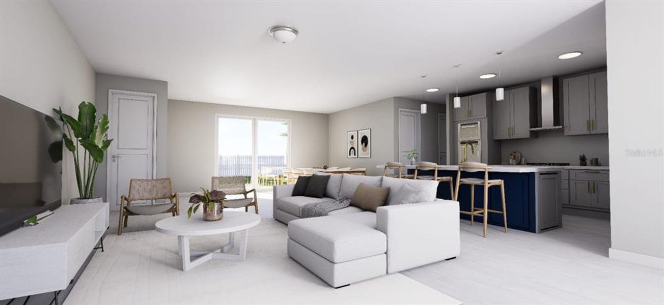 Furnished interior view inside a new home in Ocala Waterway / Kingsland Country Estates, Ocala (Image 4).